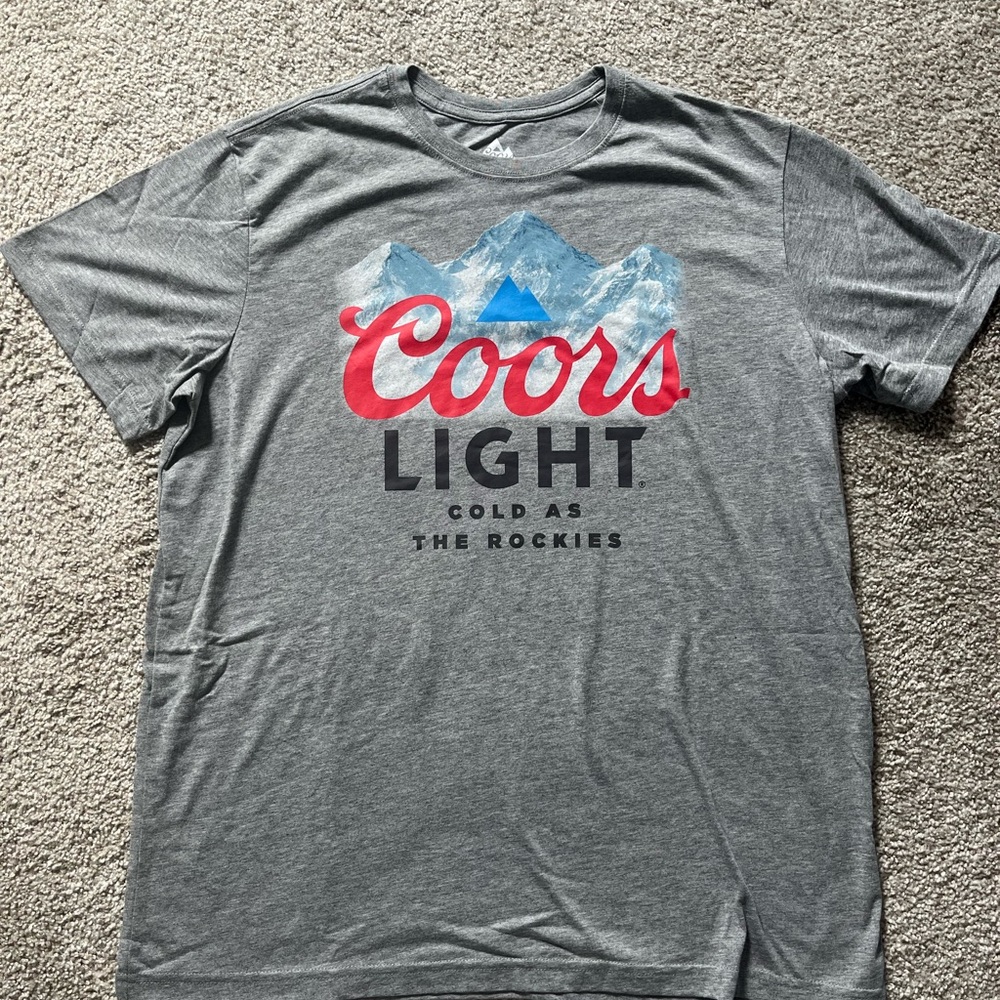 Coors Light Gray Graphic Tee for Men